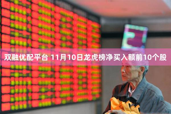 双融优配平台 11月10日龙虎榜净买入额前10个股