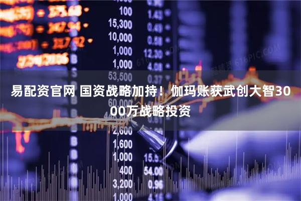 易配资官网 国资战略加持！伽玛账获武创大智3000万战略投资
